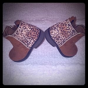 Toddler Girl Cheetah Ankle Boots